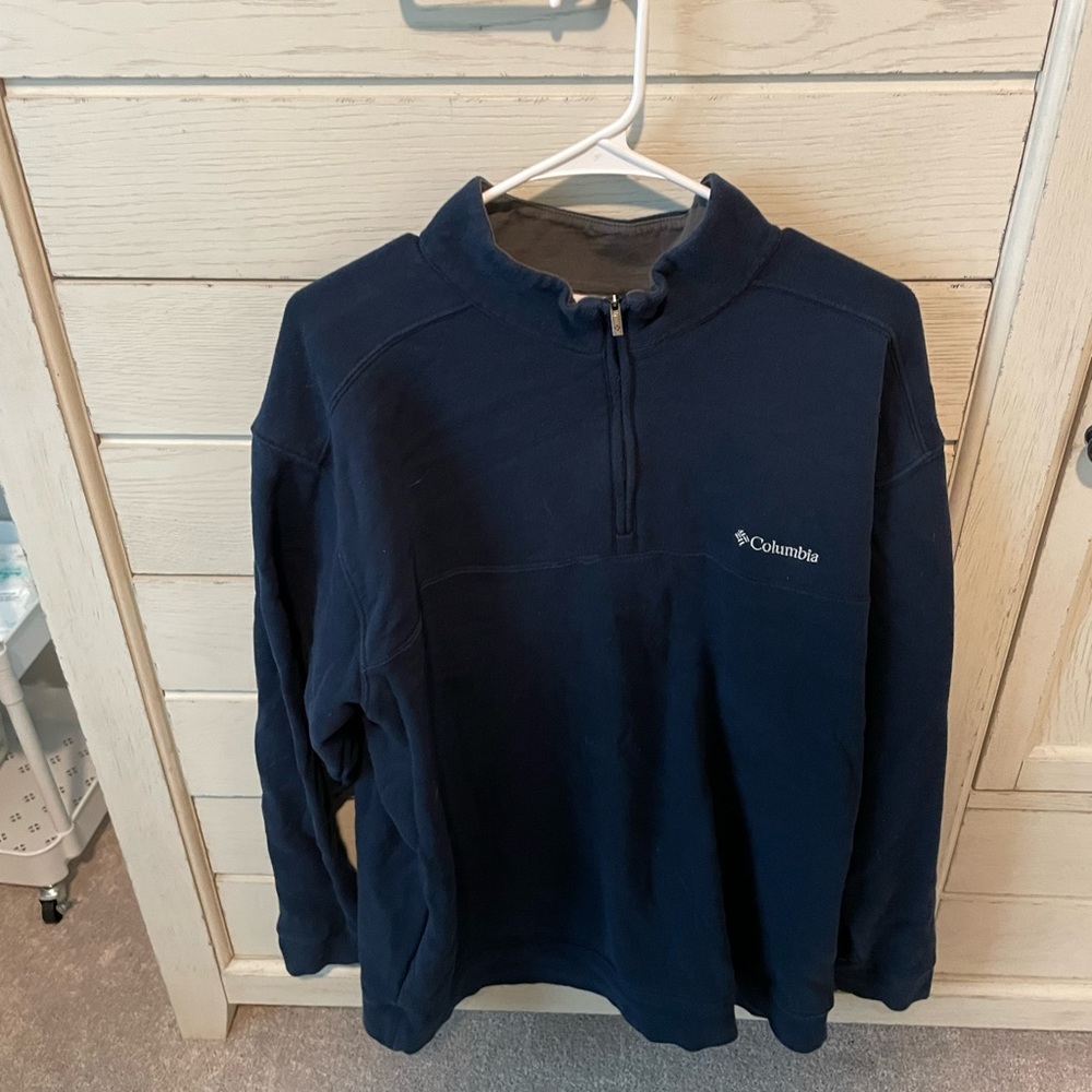 Columbia quarter zip sweater navy blue xxl